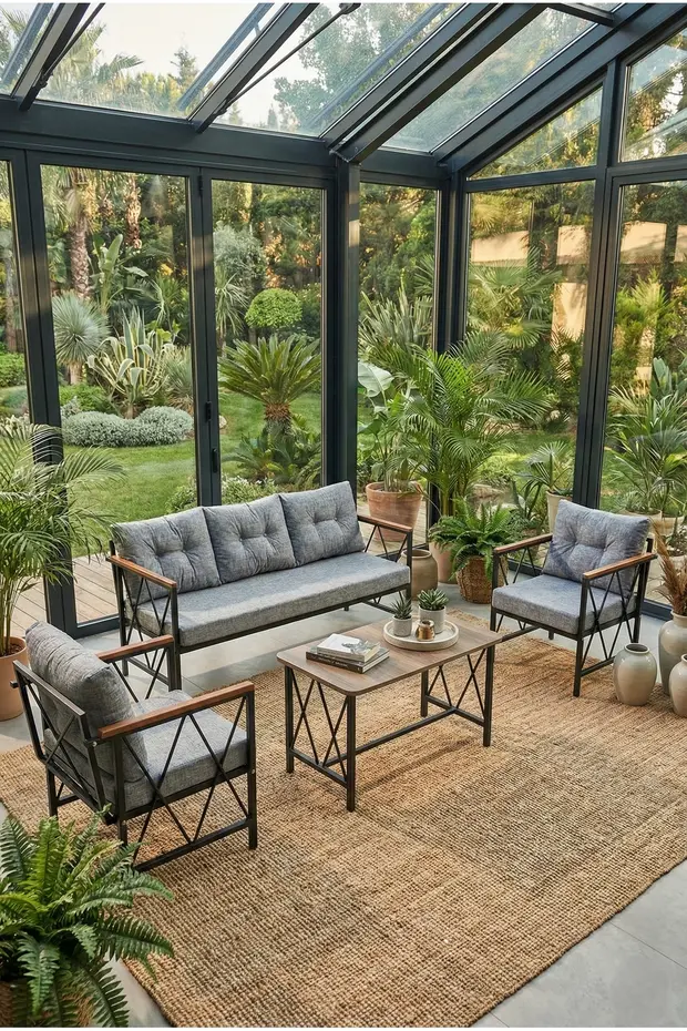 Balkon, Bahçe Mobilyası, Masa Sandalye, Kanepe Koltuk Mobilyası, 3 1 1